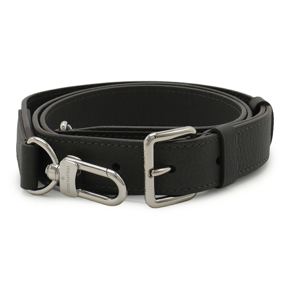 LOUIS VUITTON Shoulder Strap Taurillon leather Charcoal Black gray